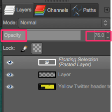 Change opacity of top layer