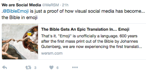 Bible emoji tweet