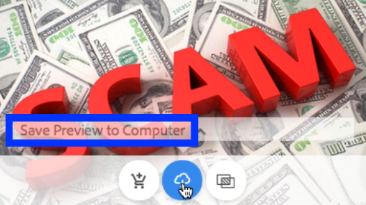 Save scam preview to hard drive