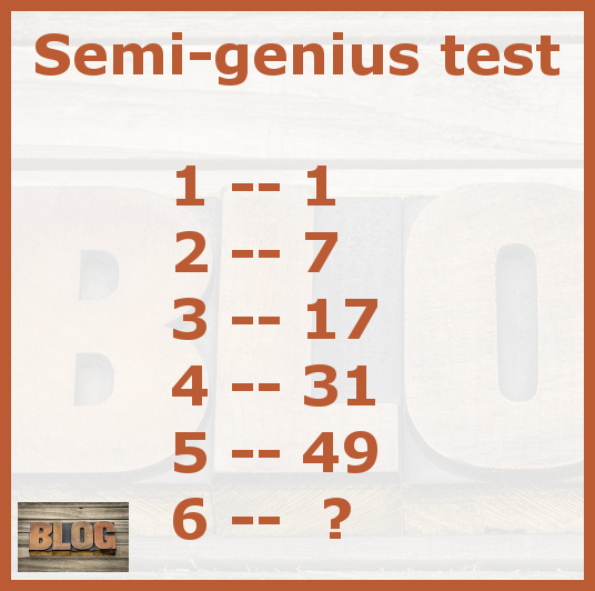Semi genius math puzzle