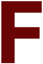 Brown letter F