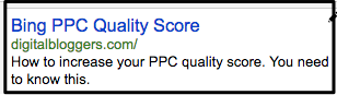 bing ppc-quality-score-ad